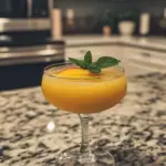 Golden Glow Peach Bellini Mocktail