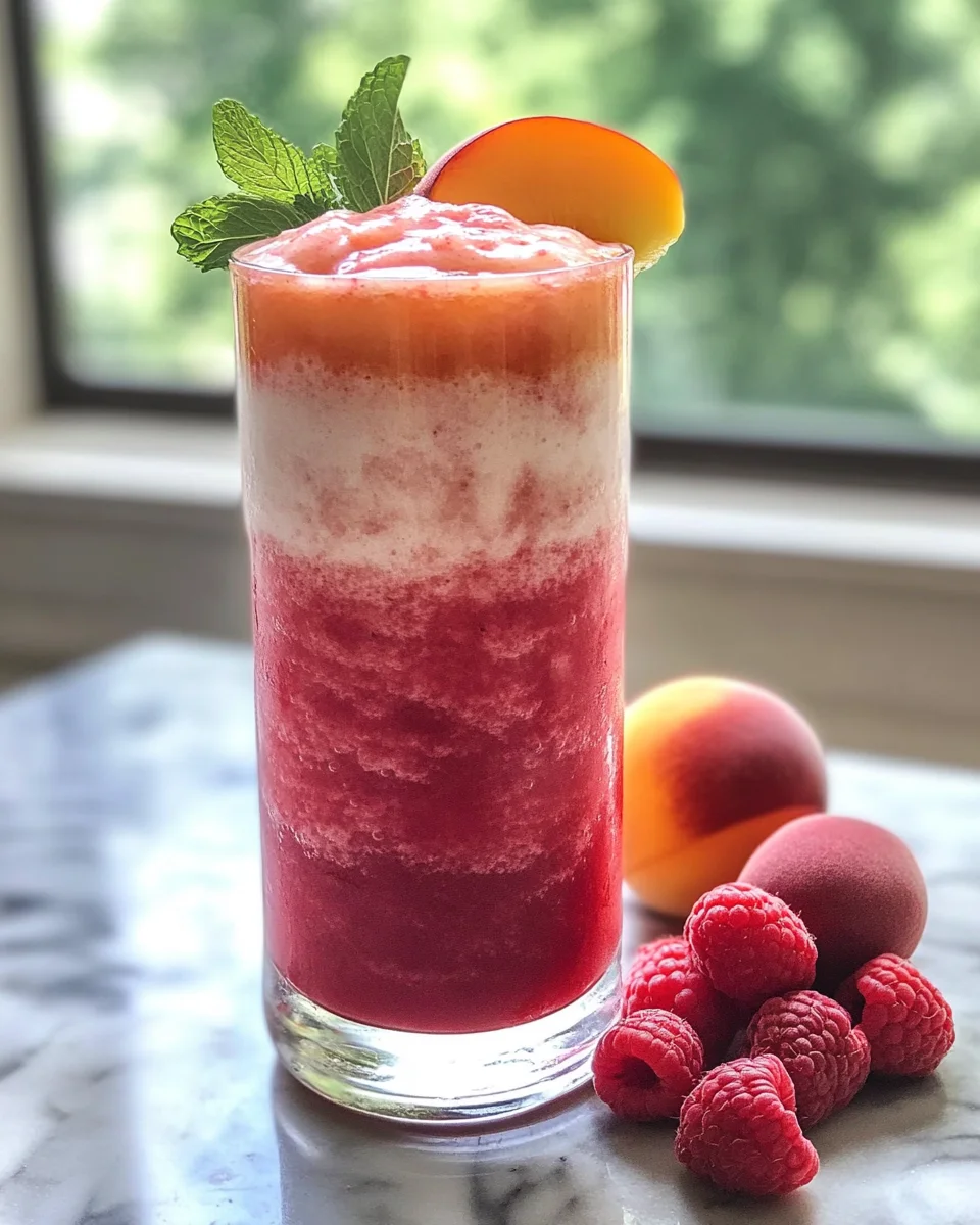 Peach Raspberry Cooler