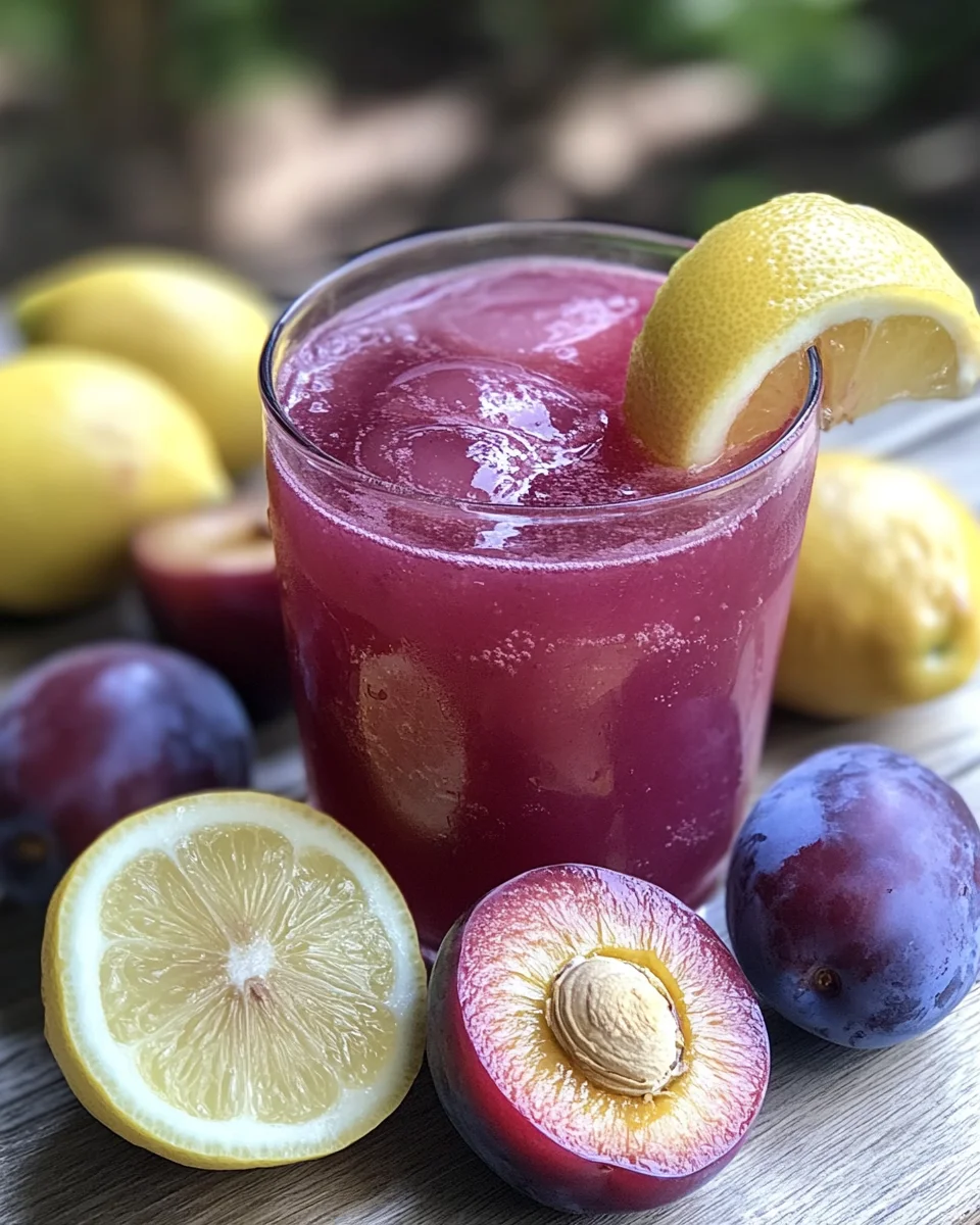 Plum Ginger Lemonade