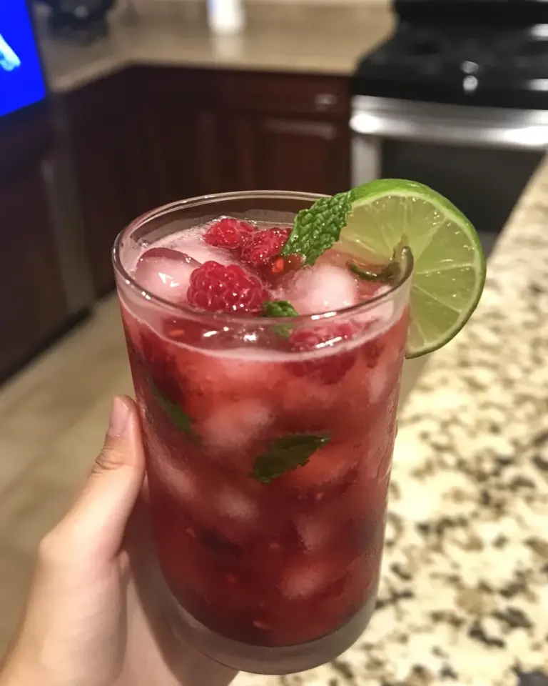 Raspberry Lime Sparkler