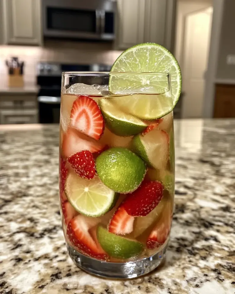 Strawberry Lime Mocktail Margarita