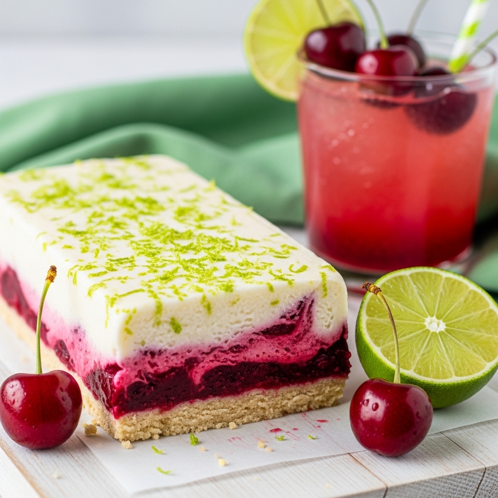 Cherry Limeade Creamsicle Bars