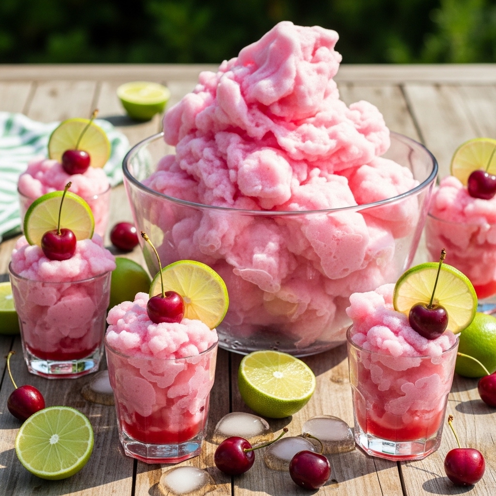 Frozen Cherry Limeade Clouds