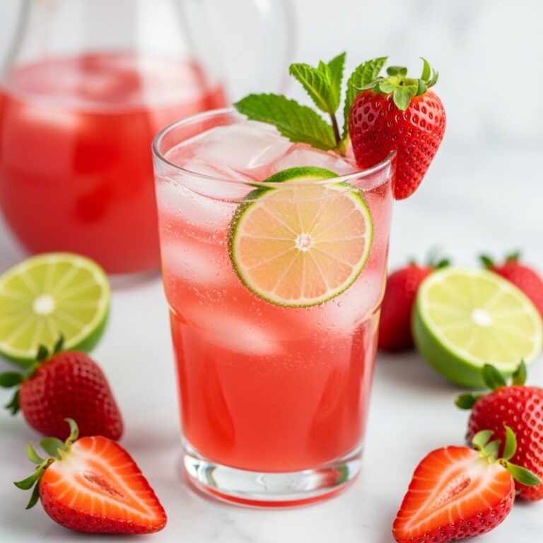 Strawberry Limeade Sparkler