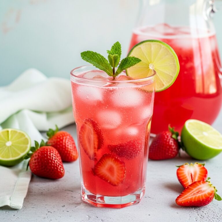 Strawberry Limeade Sparkler