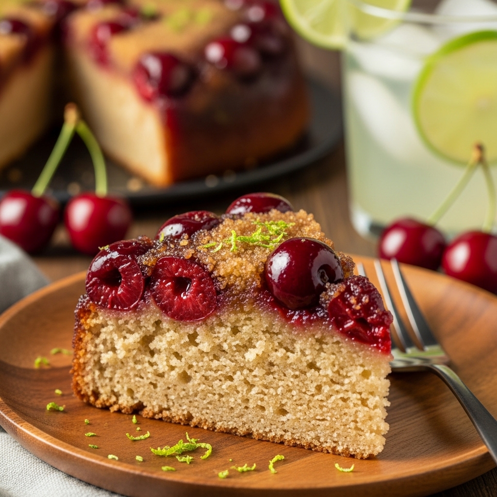Upside-Down Cherry Limeade Cake