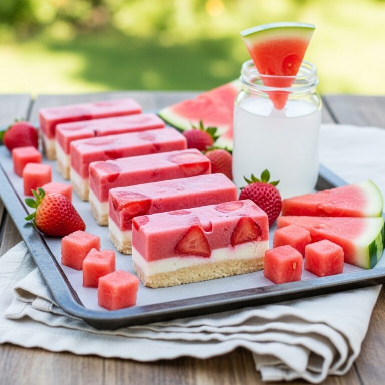 Watermelon Strawberry Refresher Cream Bars