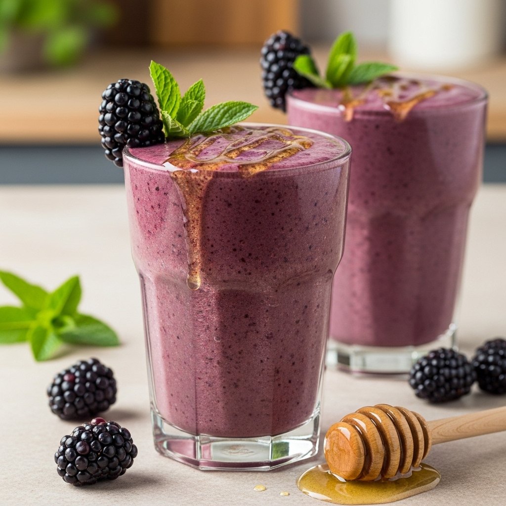 Blackberry Honey Yogurt Smoothie