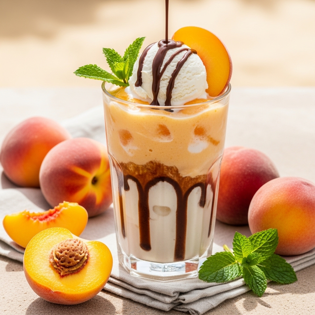 Frozen Peach Cream Float