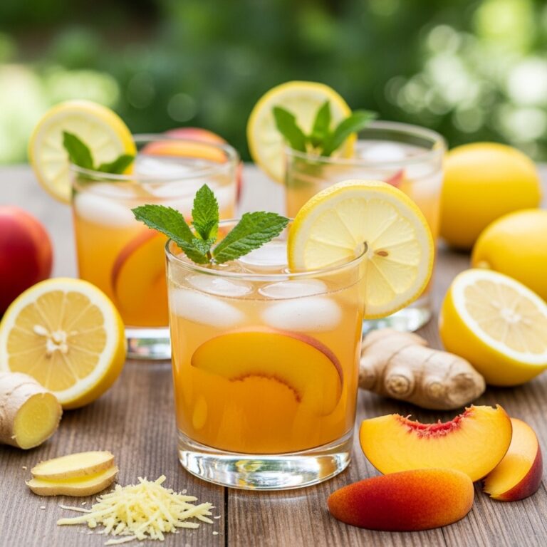 Ginger Peach Lemonade