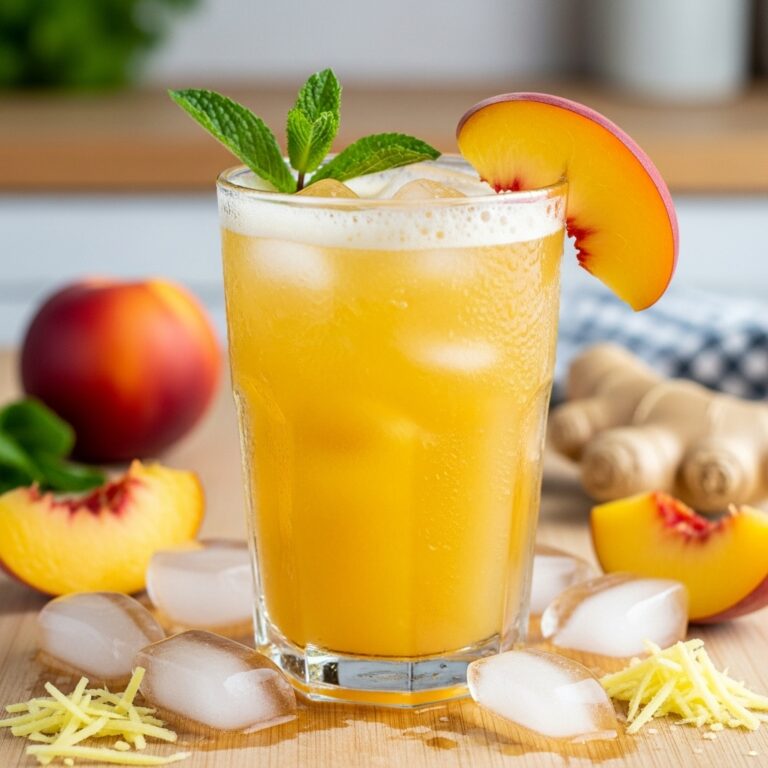 Ginger Peach Lemonade