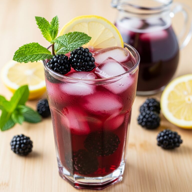 Iced Blackberry Tea with Honey
