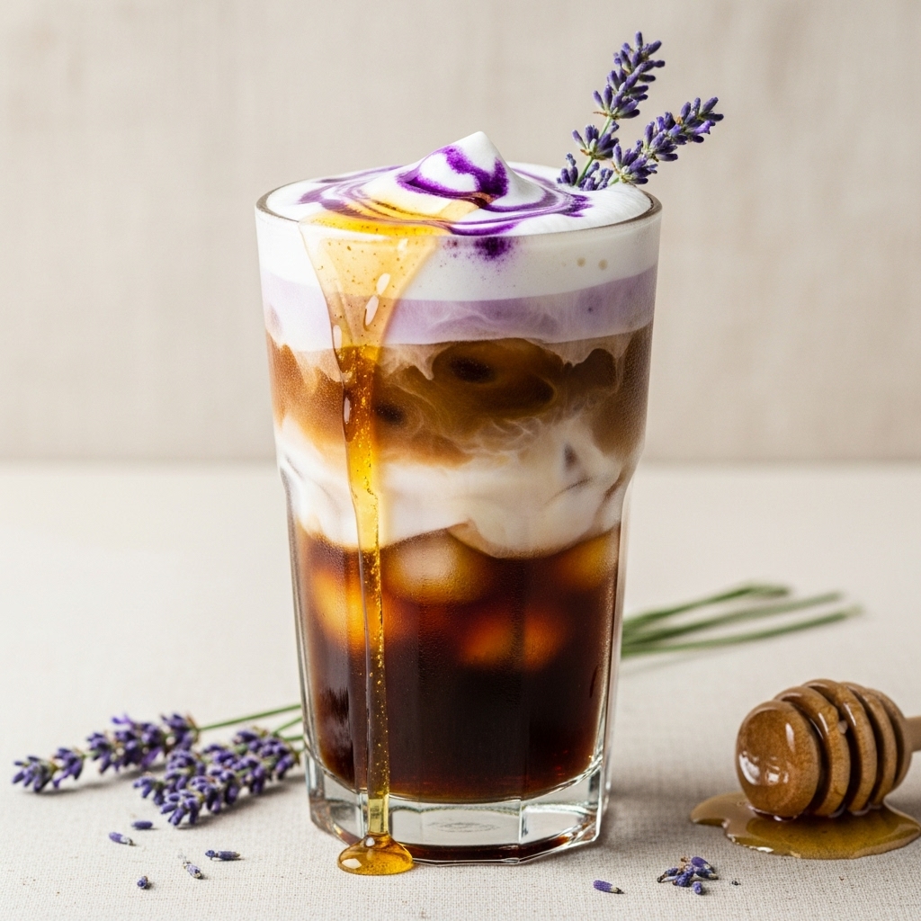 Lavender Honey Iced Latte
