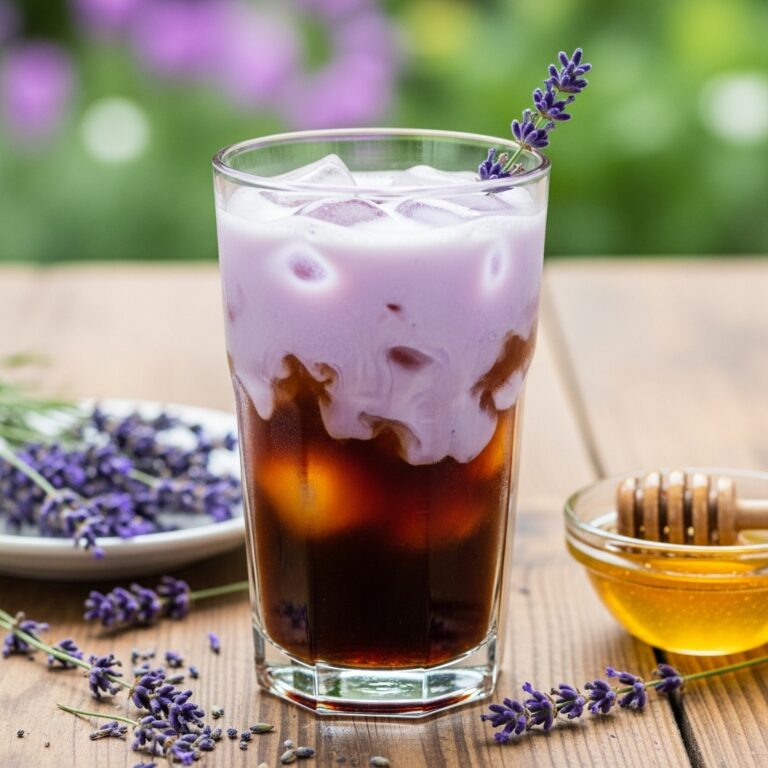 Lavender Honey Iced Latte