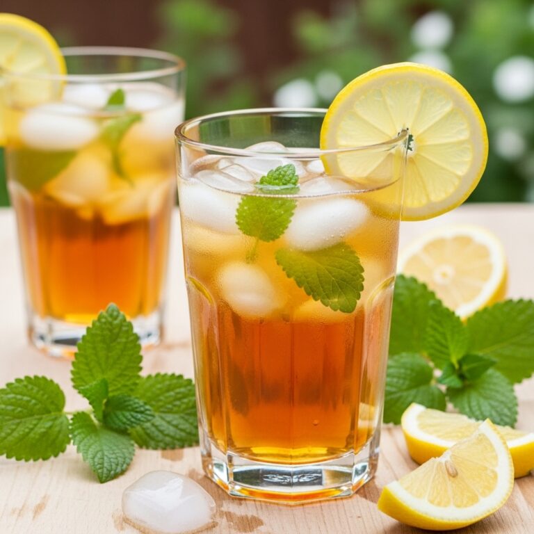 Lemon Balm Iced Tea