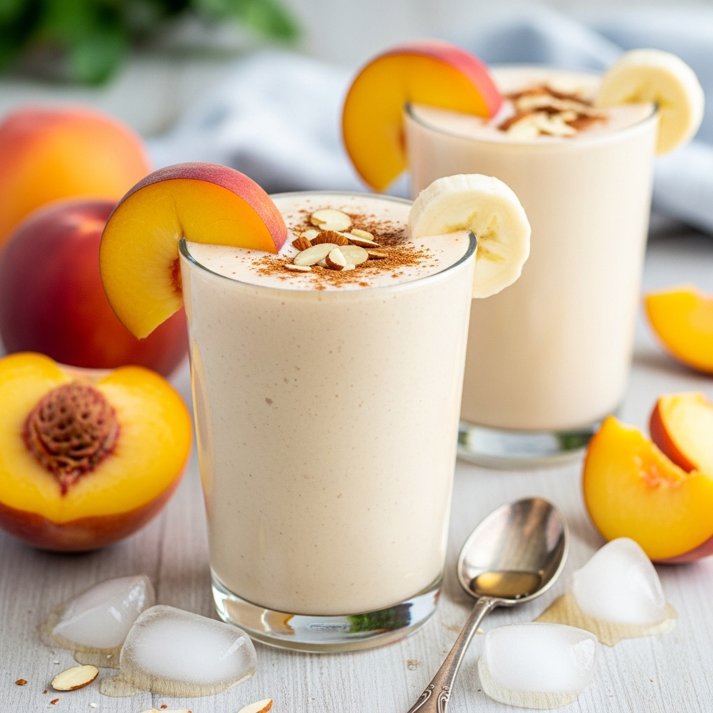 Peach Almond Milk Cream Smoothie