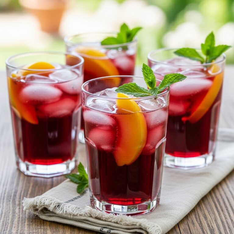 Peach Hibiscus Sparkling Tea