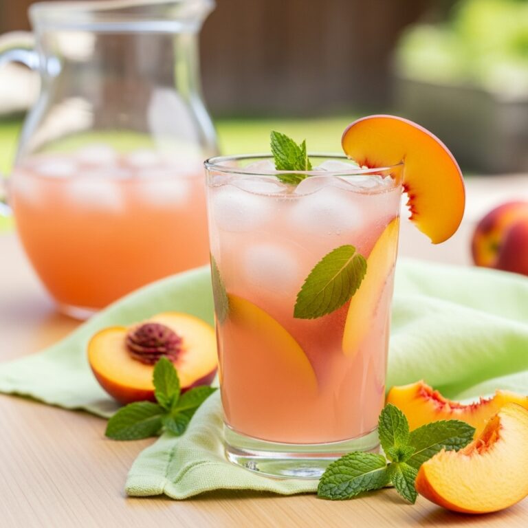 Peach Lemonade with Mint