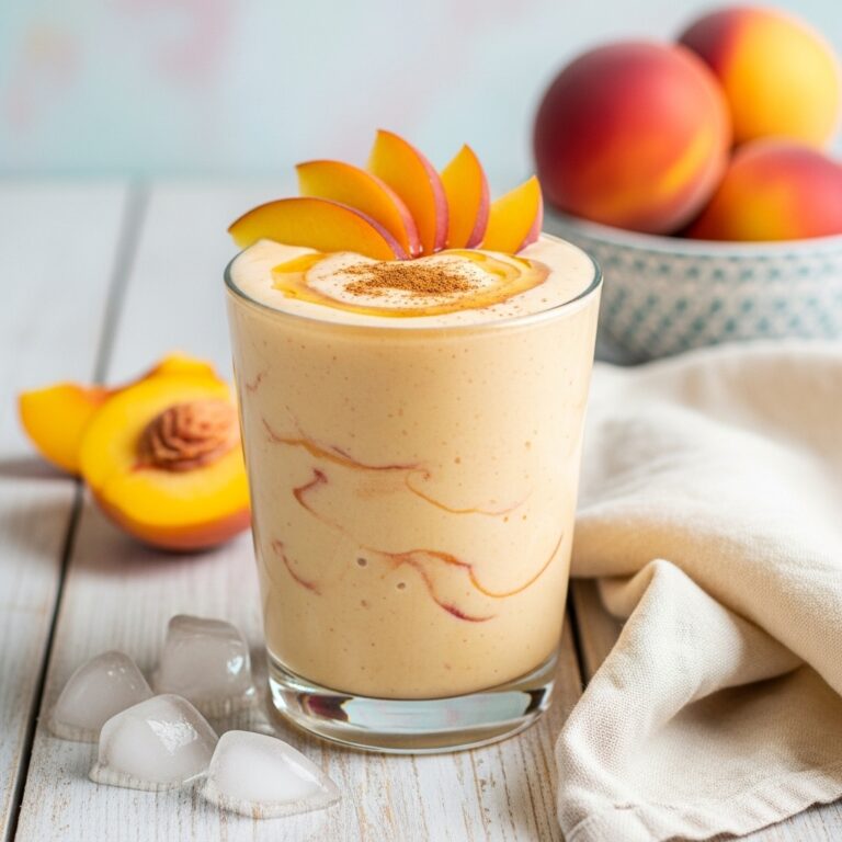 Peach Vanilla Swirl Smoothie