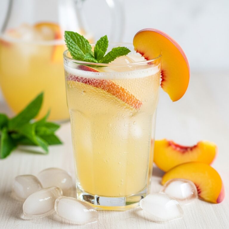 Sparkling Peach Lemonade