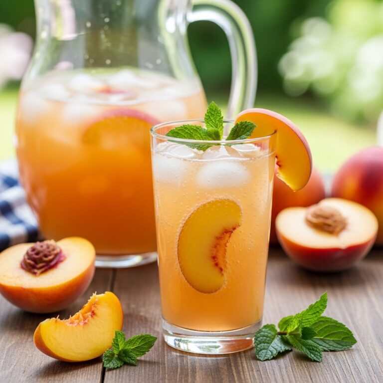 Sparkling Peach Lemonade