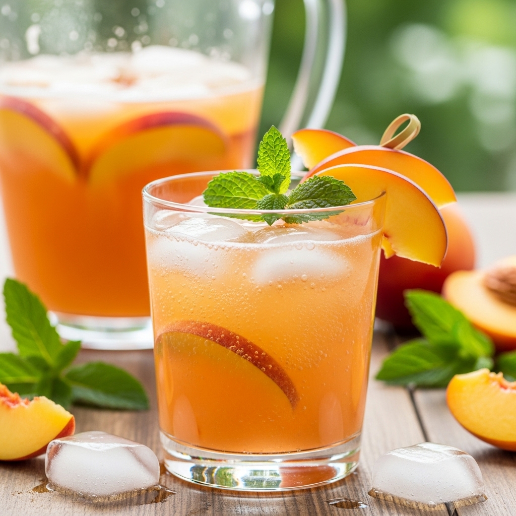 Sparkling Peach Lemonade