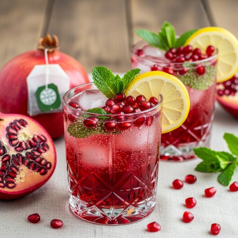 Sparkling Tea with Pomegranate