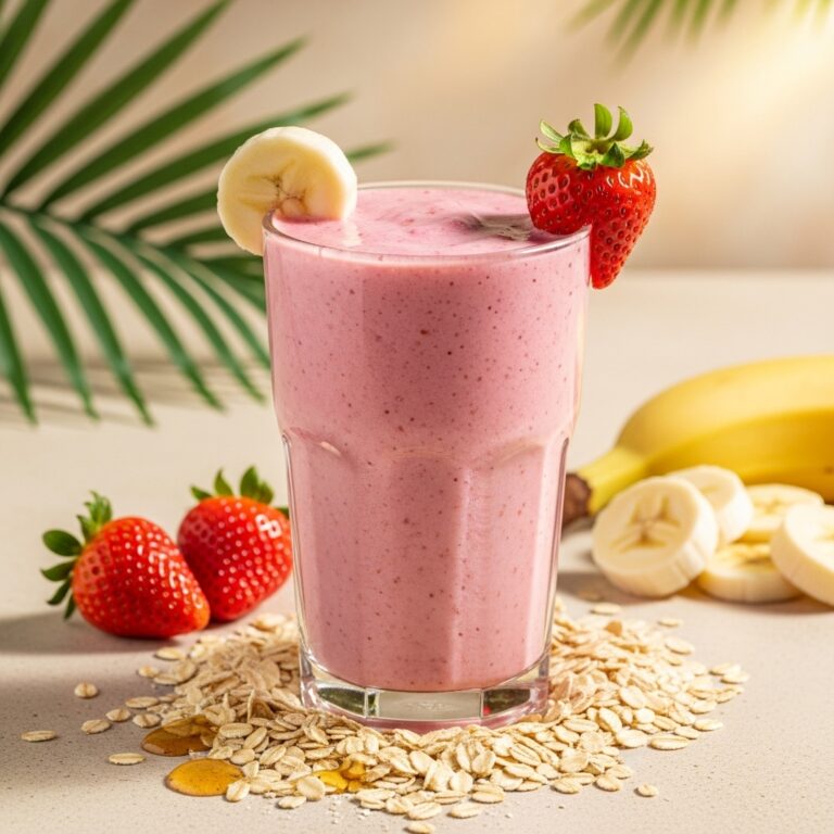 Tropical Strawberry Oat Smoothie