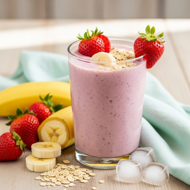 Tropical Strawberry Oat Smoothie